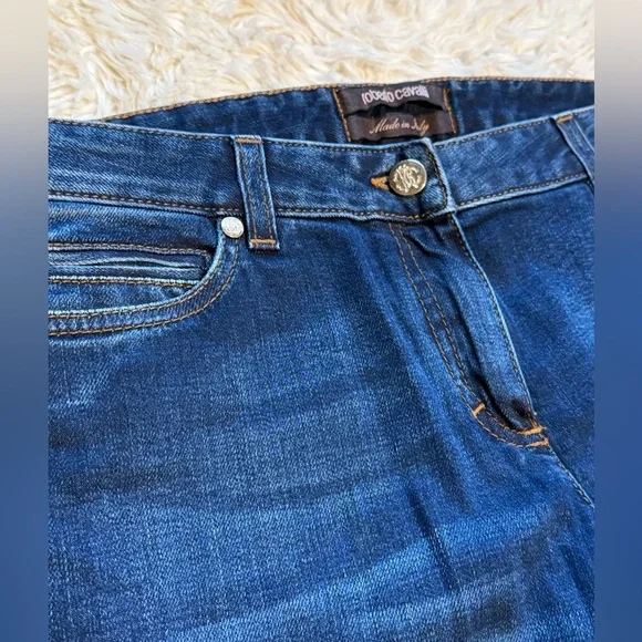 NWT Roberto Cavalli Straight Leg Skinny Jeans - Size 10 (IT46) - Picture 2 of 9